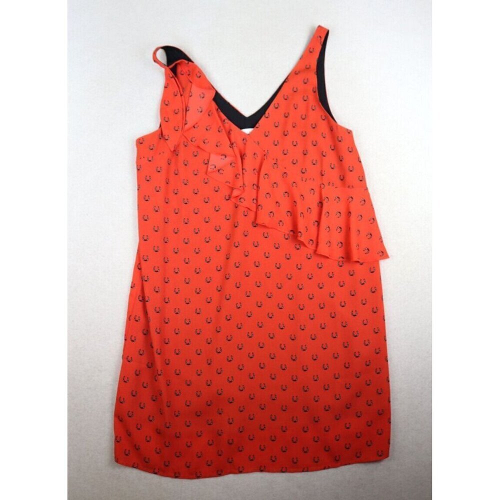 WOMEN'S ORANGE HORSESHOE PRINT TUNIC TANK TOP - K/LAB - SIZE L